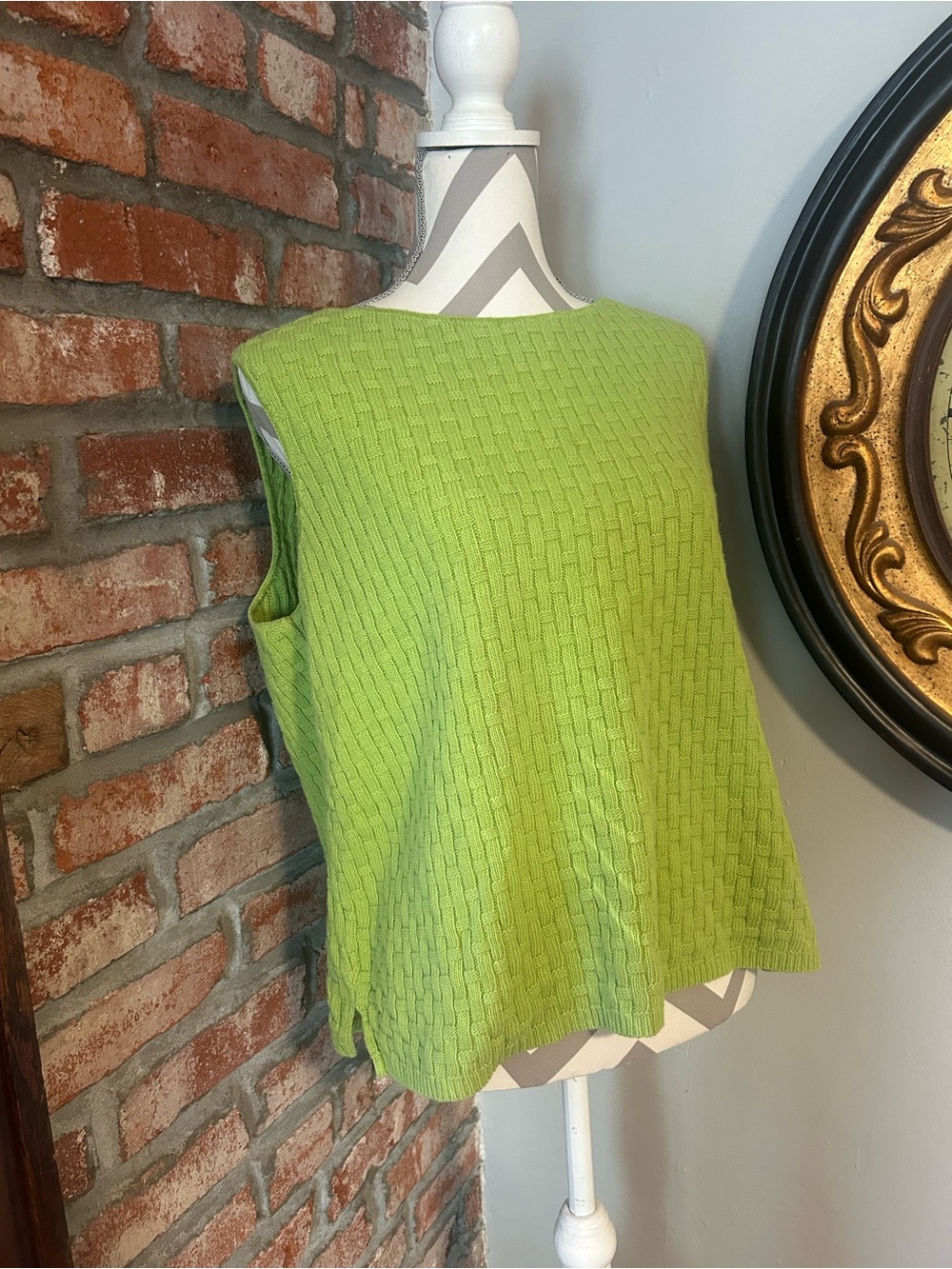 Vintage • Handmade Basket Weave Knit Tank Top